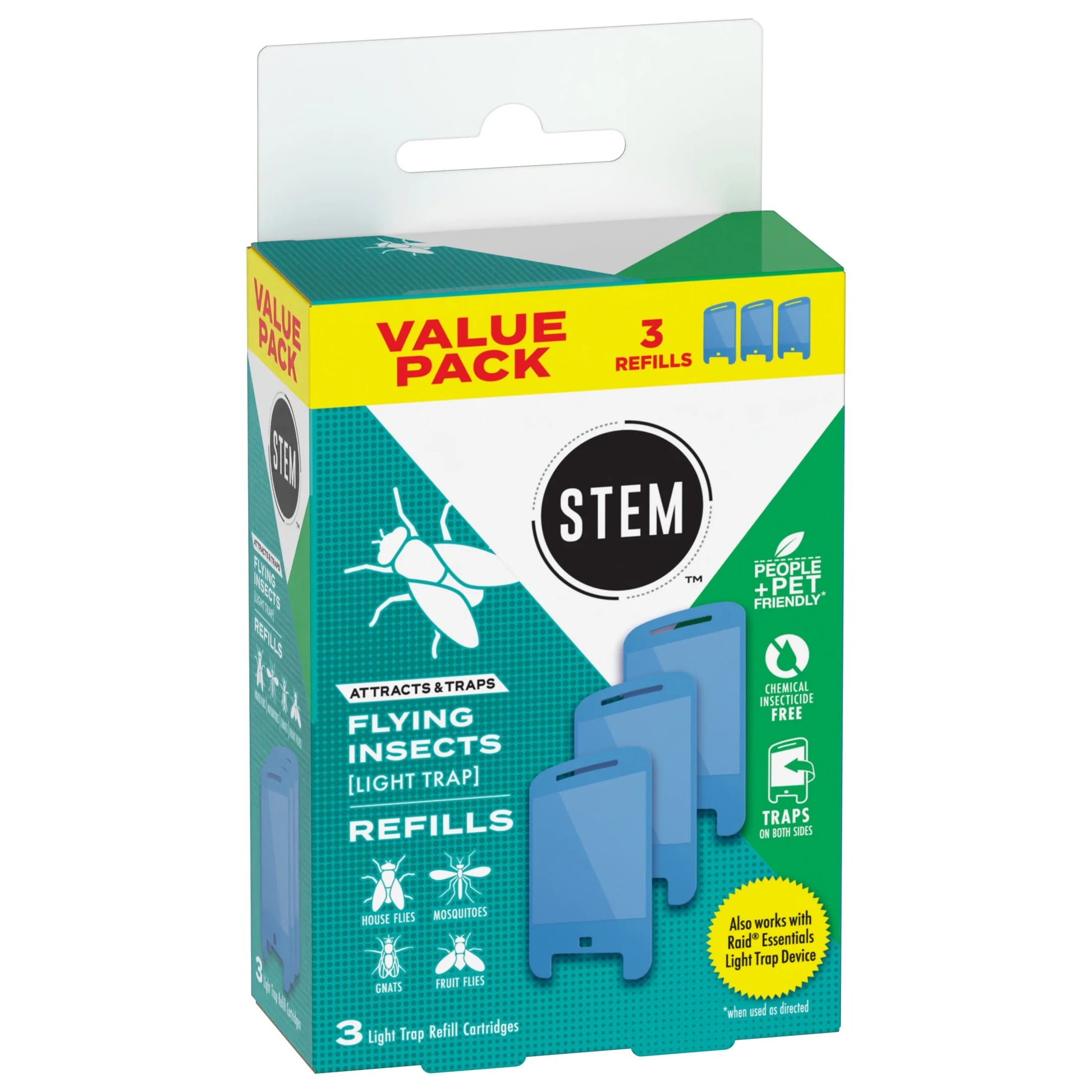 Light Trap Refills Fly Trap Bug Killer, 3 Count